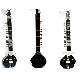 SITAR PACO BLACK FUSION ELECTRIC WITH FIBERGLASS CASE GSM018